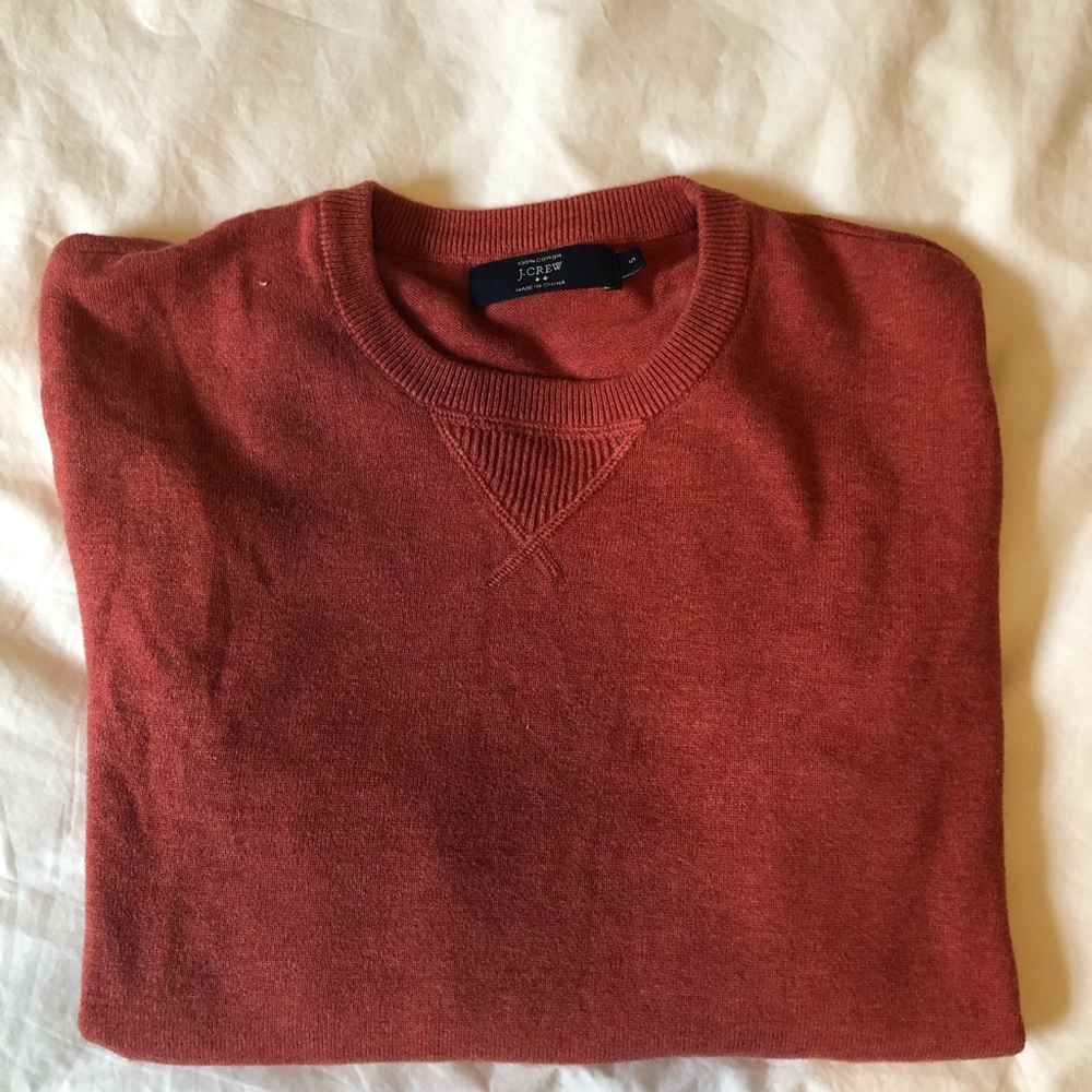 Men’s J. Crew Dusty-Red/Rust Cotton Sweater